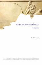 Couverture du livre « Fragments » de Timee De Tauromenion aux éditions Belles Lettres