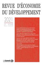 Couverture du livre « Revue d'economie du developpement 2021/3 » de  aux éditions De Boeck Superieur