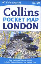 Couverture du livre « London pocket map » de  aux éditions Collins