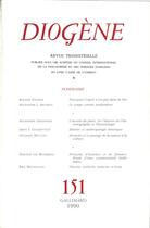 Couverture du livre « Diogene 151 » de Collectif Gallimard aux éditions Gallimard