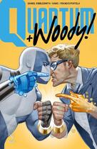 Couverture du livre « Quantum + Woody : kiss kiss klang klang » de Daniel Kibblesmith et Francis Portela et Kano aux éditions Bliss Comics