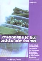 Couverture du livre « Comment abaisser son taux de cholesterol » de Zugnoni M. aux éditions De Vecchi