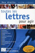 Couverture du livre « Toutes les lettres pour agir » de  aux éditions Lefebvre