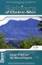 Couverture du livre « Les Les cahiers d'Outre-Mer, n° 245/janvier-mars 2009 : Coup d'oeil sur les Mascareignes » de  aux éditions Pu De Bordeaux