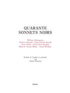Couverture du livre « Quarante sonnets noir » de  aux éditions Isolato