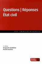 Couverture du livre « Questions-réponses état civil (4e édition) » de  aux éditions Berger-levrault