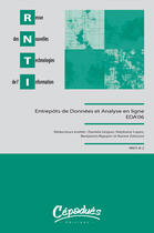 Couverture du livre « Revue des nouvelles technologies de l'information - entrepots de donnees et analyse en ligne eda » de  aux éditions Cepadues