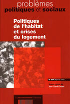 Couverture du livre « Politiques de l'habitat et crises du logement » de  aux éditions Documentation Francaise