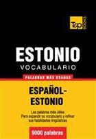 Couverture du livre « Vocabulario español-estonio - 9000 palabras más usadas » de Andrey Taranov aux éditions T&p Books