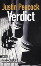 Couverture du livre « Verdict » de Justin Peacock aux éditions Sonatine