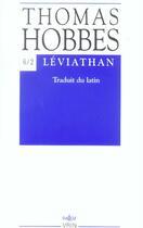 Couverture du livre « Oeuvres Tome 6-2 ; Léviathan » de Thomas Hobbes aux éditions Vrin