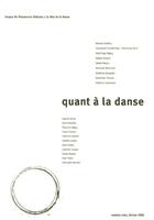 Couverture du livre « Quant à la danse » de  aux éditions Images En Manoeuvres