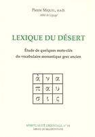 Couverture du livre « Lexique du desert » de Miquel P. aux éditions Bellefontaine