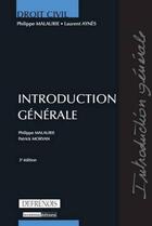 Couverture du livre « Introduction générale (3e édition) » de Malaurie/Morvan aux éditions Lgdj
