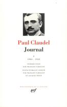 Couverture du livre « Journal Tome 1 ; 1904-1932 » de Paul Claudel aux éditions Gallimard