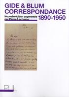 Couverture du livre « Correspondance ; 1890-1950 » de Leon Blum et Gide Andre aux éditions Pu De Lyon