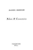 Couverture du livre « Releves et commentaires - daniel dezeuze » de Daniel Dezeuze aux éditions Tarabuste