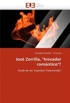 Couverture du livre « Jose zorrilla, 