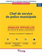 Couverture du livre « Chef de service de police municipale 2021 : concours et examens » de Cig Petite Couronne aux éditions Documentation Francaise
