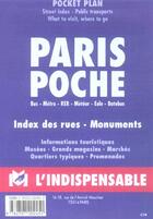 Couverture du livre « Paris poche » de  aux éditions L'indispensable
