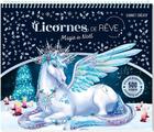 Couverture du livre « Licornes de rêve : magie de Noël : carnet créatif » de Christine Alcouffe aux éditions Play Bac