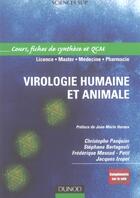 Couverture du livre « Virologie humaine et animale - cours, fiches de synthese et qcm - livre+complements en ligne » de Pasquier+Bertagnoli+ aux éditions Dunod