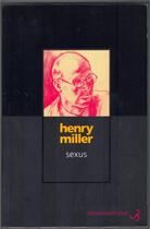 Couverture du livre « Sexus » de Henry Miller aux éditions Christian Bourgois