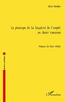 Couverture du livre « Le principe de la légalité de l'impôt en droit tunisien » de Slim Besbes aux éditions L'harmattan