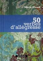 Couverture du livre « 50 verbes d'allégresse » de Marie Girard aux éditions Novalis