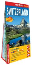 Couverture du livre « Suisse 1/350.000 (carte grand format laminee) - anglais » de  aux éditions Expressmap