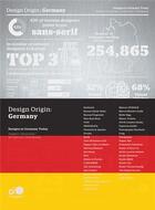 Couverture du livre « Design origin germany » de  aux éditions Victionary