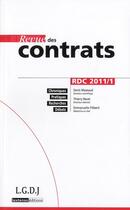 Couverture du livre « Revue des contrats N.2011/1 » de  aux éditions Lgdj