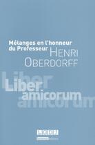 Couverture du livre « Mélanges en l'honneur du professeur Henri Oberdorff » de  aux éditions Lgdj