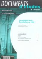 Couverture du livre « Les révisions de la constitution de 1958 (édition 2007) » de  aux éditions Documentation Francaise