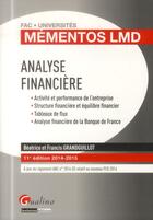 Couverture du livre « Analyse financière » de Beatrice Grandguillot et Francis Grandguillot aux éditions Gualino Editeur