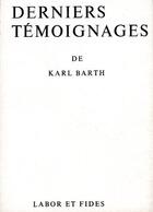 Couverture du livre « Derniers temoignages » de  aux éditions Labor Et Fides