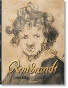 Couverture du livre « Rembrandt ; tout l'oeuvre graphique ; Rembrandt, complete drawings and etchings » de Peter Schatborn et Erik Hinterding aux éditions Taschen