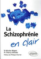 Couverture du livre « La schizophrenie en clair » de Amato/Mages aux éditions Ellipses