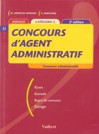Couverture du livre « Concours D'Agent Administratif » de M Barnoud-Maisdon et Franck Marchand aux éditions Vuibert