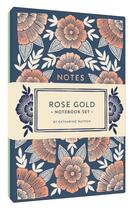 Couverture du livre « Rose gold notebook set : two foil-stamped notebooks » de Katharine Watson aux éditions Chronicle Books
