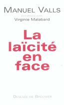 Couverture du livre « La laïcité en face » de Valls aux éditions Desclee De Brouwer