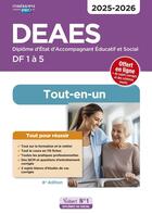 Couverture du livre « DEAES - Domaines de formation 1 à 5 - Préparation complète pour réussir sa formation - Tout-en-un : Diplôme d'État d'Accompagnant éducatif et social (édition 2024/2025) » de Daniele Lenepveu et Isabelle Sue-Sammut aux éditions Vuibert