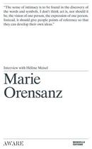 Couverture du livre « Marie Orensanz ; entretien avec Hélène Meisel » de Marie Orensanz et Helene Meisel aux éditions Manuella