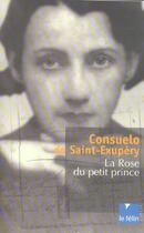 Couverture du livre « Consuelo de saint exupery » de Webster P aux éditions Felin