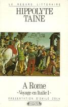 Couverture du livre « Voyage en Italie t.1 ; à Rome » de Taine. Hippolyt aux éditions Complexe