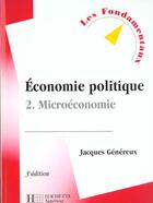 Couverture du livre « Economie Politique T.2 ; Macroeconomie 2000 » de Jacques Genereux aux éditions Hachette Education