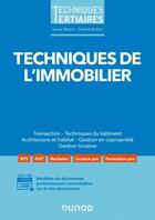 Couverture du livre « Techniques de l'immobilier (9e édition) » de Serge Bettini et Sophie Bettini aux éditions Dunod