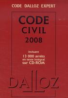 Couverture du livre « Code civil 2008 » de  aux éditions Dalloz