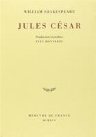 Couverture du livre « Jules cesar » de William Shakespeare aux éditions Mercure De France