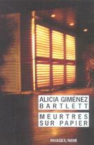 Couverture du livre « Meurtres sur papier » de Alicia Gimenez Bartlett aux éditions Rivages